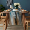 thumbnail image 2 of Turquoise Ombre Table Runner - 36 Inch Long, Kitchen Dining Table Runner Dresser Scarves, Brown Abstract Modern Gradient Retro Art Farmhouse Decor for Coffee Tables Wedding Party Banquet, 2 of 8