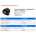 thumbnail image 2 of Transmission Mount - Compatible with 2008 - 2019 BMW X6 2009 2010 2011 2012 2013 2014 2015 2016 2017 2018, 2 of 2