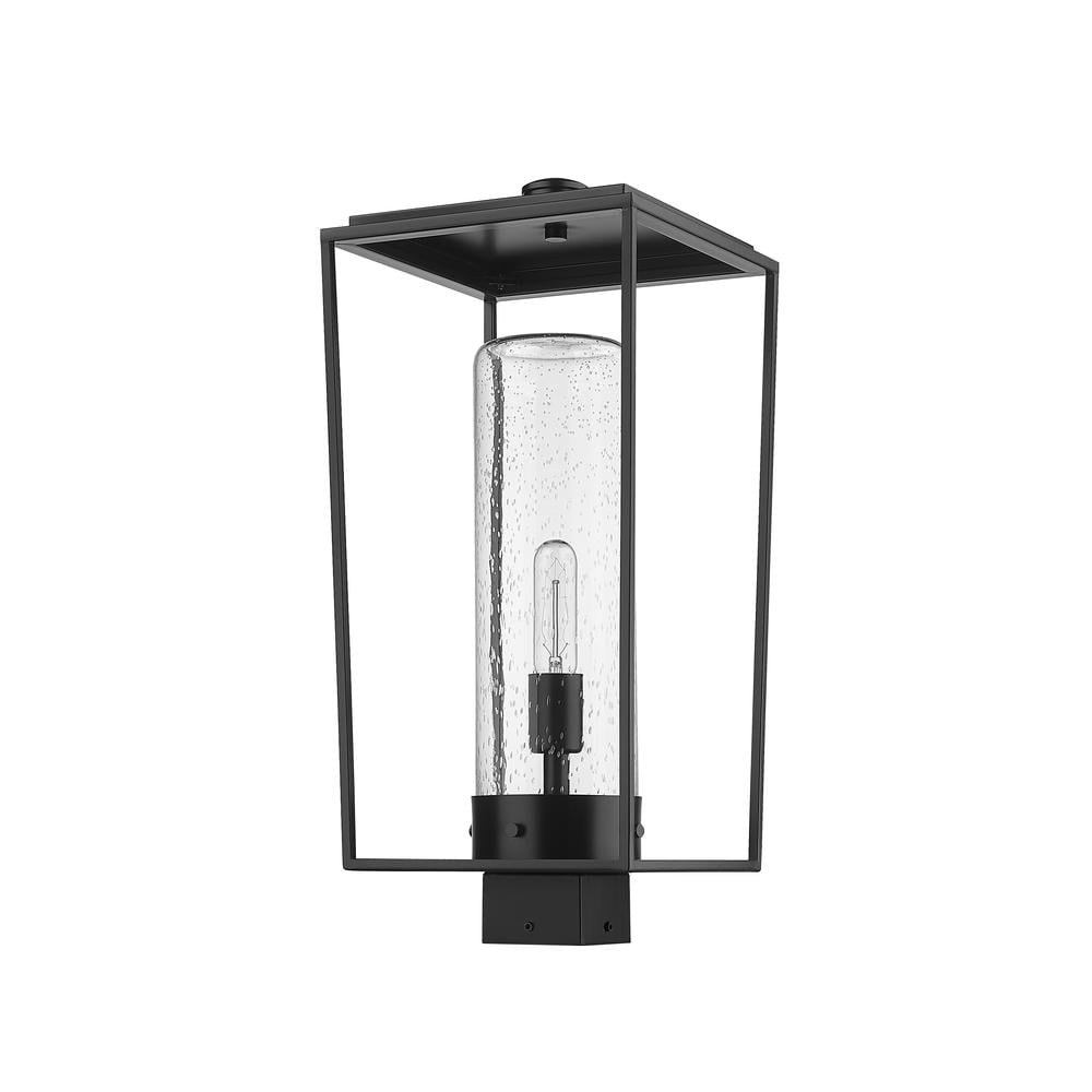 594PHBS-BK-Z-Lite-Sheridan - 1 Light Outdoor Post Mounted Fixture In Outdoor Style-22.25 Inches Tall and 10 Inches Wide-Black Finish
