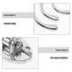 thumbnail image 5 of Perchero giratorio plegable de metal macizo, resistente, con brazo oscilante triple, para baño, cocina y dormitorio - Estilo B (plateado), 5 of 7