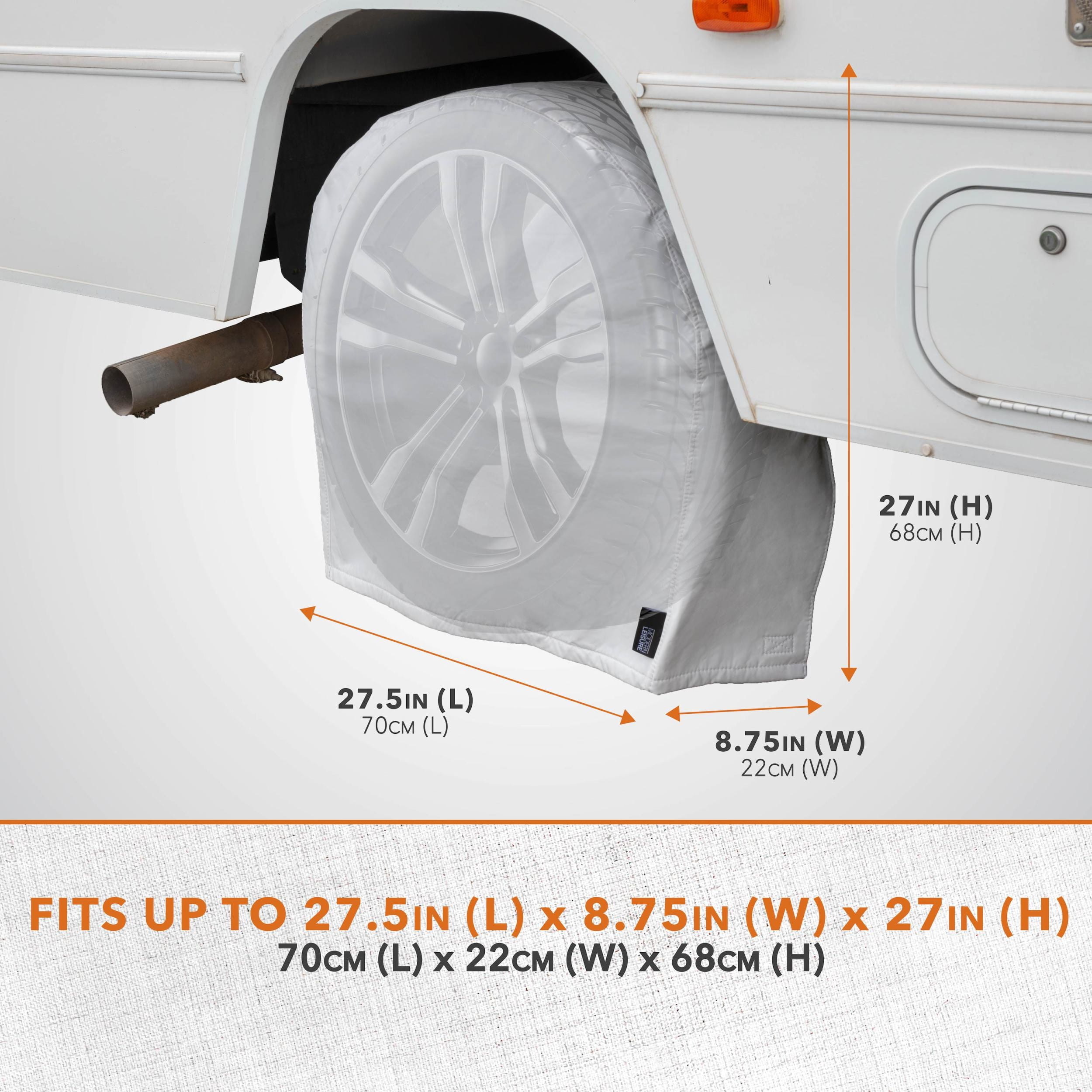Modern Leisure® Sport RV Wheel Covers, 2-Pack, 24-27," White