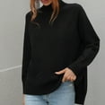 thumbnail image 5 of Lenago Womens Sweater Plus Size New Solid Color Sweater Turtleneck Sweater Women, 5 of 5