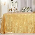 thumbnail image 1 of Golden Sequin Tablecloth Rectangular Table Cover For Christmas Wedding Birthday Business Cocktail Party Decor Yening, 1 of 6