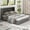 Gray, variant on ZAFLY Murphy Bed with Trifold Foam Mattress, Cabinet Bed has USB Charging Station, Convertible Bed with Storage Platform, Cabinet Chest Bed with Large Drawers for Living Room/Bedroom (Grey)