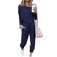 thumbnail image 1 of Conjunto de Jogger PRETTYGARDEN para Mujer Azul Marino Manga Larga Talle S, 1 of 5