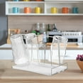 thumbnail image 4 of Luxshiny Milk Bottles Holder Cup Rack Silver Versatile Use for Household Users 1Set, 4 of 8