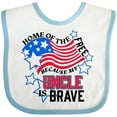 thumbnail image 3 of Inktastic Home of the Free Because My Uncle is Brave Boys or Girls Baby Bib, 3 of 4