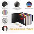 thumbnail image 4 of 24 Pockets Expanding File Folders Accordian File Organizer Storage Box, 4 of 5
