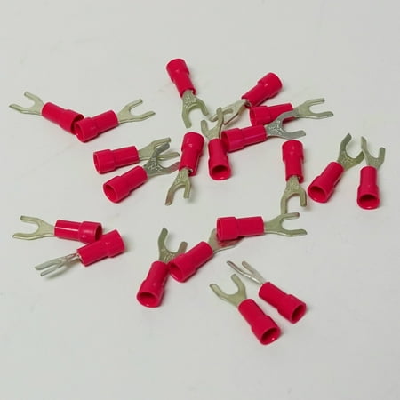 

2Pc Supco T1047 Insulated Spade Terminal Connector Pack of 20 for 22-18 Wire #8 Stud