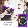 thumbnail image 2 of XYX for Lenovo Tab TB-311XU/K10C TB-311FU Case 10.1 inch, 360 Rotating Shockproof Cover with Stand, Screen Protector, Shoulder Strap, Purple, 2 of 7