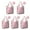 Halloween Pink Ghosts, variant on 5 Pack Foldable Shopping Bag,Halloween Pink Spooky Hearts and Ghosts Reusable Grocery Bags with Pockets,Large Reusable Tote Bags with Handles Waterproof & Lightweight