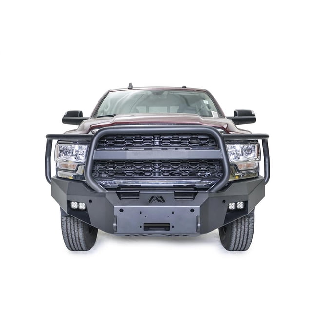 Fab Fours Bumper DR19-A4450-1 Premium; One Piece Design; Direct Fit; Mounting Hardware Included; With Grille Guard; With Internal Winch Mount For 16 500 Pound Winch; With D-Ring Mounts