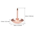 thumbnail image 3 of Uxcell 0.75''x0.91'' Upholstery Nails Tacks Round Thumb Push Pins Iron Rose Gold Tone 50Pcs, 3 of 5