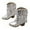 Silver, variant on Krdevn Girls Solid Color Leather Children Western Cowboy Boots Autumn and Winter Casual Kids Tassel Boots,Toddler Girl Shoes,Boys Shoes,Size:9.5-10 Years