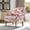 Red, variant on Floral Upholstered Accent Chair with Nailhead Trim & Solid Wood Legs, Farmhouse French Country Traditional Armchair for Living Room,Blue
