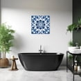 thumbnail image 4 of ZHONGYUTONG Abstract Canvas Wall Art Navy Blue Mandala Picture Flower Pattern Painting Print Modern Artwork for Living Room Decor Framed (12.00" x 12.00"), 4 of 5