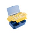 thumbnail image 2 of Oleegame 2PC Kids Snack Boxes For School Student Compartment Bento Box Children's Fruit Lunch Box Worker Microwave Heated Lunch Box Blue, 2 of 3