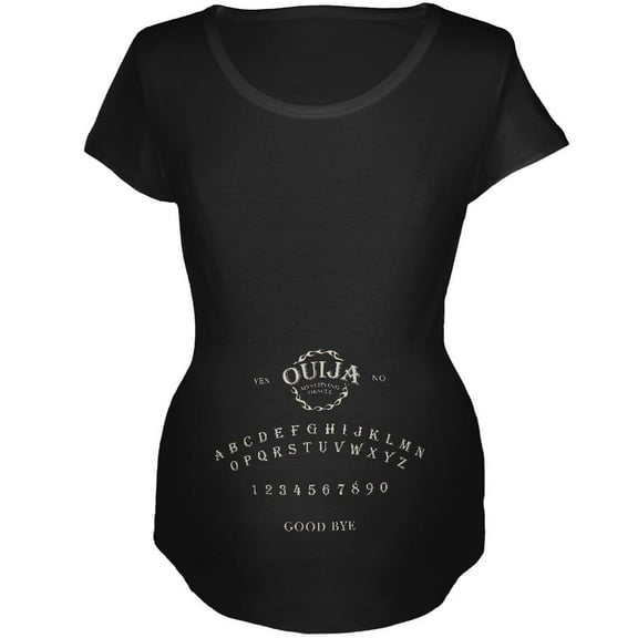 Halloween Ouija Board Costume Black Maternity Soft T-Shirt - Small