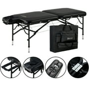 Master Massage 30" StratoMaster LX Ultra-Light Weight Aluminum Portable Massage Table Package- Tattoo Bed- Lash Tables- Black