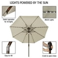 thumbnail image 3 of EliteShade Sunbrella Solar Umbrellas 9ft Market Umbrella with 80 LED Lights Patio Umbrellas Outdoor Table Umbrella with Ventilation and 5 Years Non-Fading Top,Beige, 3 of 5