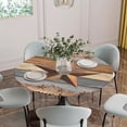 thumbnail image 5 of Western Texas Star Vintage Round Tablecloth for 45-54 Inch Tables,Fitted Table Cover with Elastic Edge,Retro Farmhouse Gray Brown Wooden Waterproof Outdoor Table Cloth Protector for Patio Dinner, 5 of 9