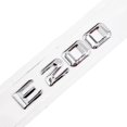 thumbnail image 1 of ZWEIP Car Rear Tail Emblem Number Letters Car Sticker For Mercedes Benz E200 E 200 Chrome Silver/ Matte Black, 1 of 2