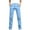 Sky Blue, variant on MELDVDIB Mens Jeans Pant Slim Fit Button Elastic Waisted Straight Leg Pants Fashion Casual Solid Color Lounge Trousers with Pockets Dark Blue M