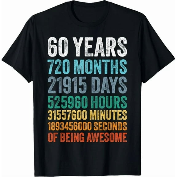 DOPASHIRT 60Th Birthday Decoration Men 60Yr 60 Year Old Birthday T-Shirt Unisex S-5XL Hot Trending Shirt, Vintage Birthday Gift