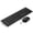 Deep Black, variant on Wireless Keyboard and Mouse Combo - Ergonomic Wave Rechargeable Keyboard with Soft Leather Wrist Rest, RGB Backlit -Black