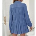thumbnail image 3 of Vestido Casual De Mujer, Vestido De Camisa De Un Solo Pecho Empalme De Poliéster Para El Trabajo ANGGREK Otros, 3 of 6