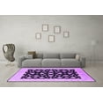 thumbnail image 3 of Ahgly Company Indoor Square Oriental Purple Traditional Area Rugs, 3' Square, 3 of 4