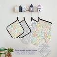 thumbnail image 3 of Dreamtimes Fashionable Flowers Mothers day Kitchen Apron,Oven Mitt,Pot Holder,Towel,Birthday Gifts Set for Mom Wife Grandma, 3 of 6