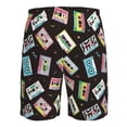 thumbnail image 6 of Kdxio Colorful Retro Tape Pattern Mens Casual Shorts - Drawstring Summer Beach Sports Shorts for Men, 6 of 9