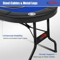 thumbnail image 2 of 10 Player Poker Table Foldable,Texas Holdem Poker Table,Portable Casino Table for Game Room Folding Poker Table/Game Table with Padded Rails and Cup Holders Poker Table top (84 in), 2 of 6