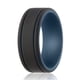thumbnail image 2 of Anillo de bodas de silicona - Colección Duo 2 líneas finas - Azul-Negro de ROQ para hombre - Anillo de 16 mm, 2 of 2