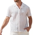 thumbnail image 1 of TIEVOSA Chemise d'Été Homme Plage Rafraîchissante Mode Décontractée Manches Courtes, 1 of 5