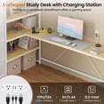 thumbnail image 3 of Twin Loft Bed with 8 Storage Drawers and Desk, Metal Loft Twin Beds with LED Lights & Charging Station & Storage Shelves & Staircase for Teens/Adults, Multifunctional Loft Bed Frame, White, 3 of 9