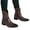 A-Brown, variant on Cowboy Boots for Men Classic Pointy Toe Wide Calf Western Booties Business Office Work Oxfords Buckle Pull on Dress Shoes