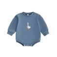 thumbnail image 6 of larppty Toddler Baby Boy Clothes Duck Print Sweatshirt Romper Pullover Sweater Jumpsuit Casual Fall Winter Clothes, 6 of 6