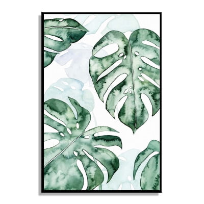 Tropical Turtle Leaf Canvas Printed Oil Painting Oil Poster Picture Drawing for Home Office Wall
