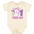 thumbnail image 3 of Inktastic 1 Year Old with Cute Unicorn Birthday Girls Baby Bodysuit, 3 of 5