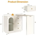 thumbnail image 7 of RoyalCraft 59” Makeup Vanity Desk, White Vanity Dresser Combo, Modern Corner Makeup Table with 3 Drawer & 1 Door, Wood Dressing Table for Women Girlfriend, Vanity for Bedroom (Without Mirror), 7 of 7