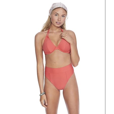 CAMIO MIO Coral High-Waist Bikini Swim Bottom, US Large, NWOT