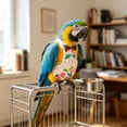 thumbnail image 5 of Reusable Bird Diaper Flight Suit with Adjustable Straps Leakproof Lining for Cockatiel Parrot Pigeon Conure Sun Parakeet Macaw(Pink,XS), 5 of 8
