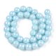 thumbnail image 2 of Electroplate Opaque Glass Beads Strands AB Color Plated Round Light Blue 6~6.5mm Hole: 1.4mm about 67~70pcs/strand 14.76 inch~15.16 inch(37.5~38.5cm), 2 of 3
