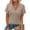 Coffee #172, variant on Womens Short Sleeve Sweater Striped Waffle Knit Tops V Neck Spring Summer T Shirts Casual Blouses Outfits Beige 2XL