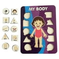 thumbnail image 3 of Learning Human Body Parts Body Puzzle for kids Learning Activities Wood Peg Puzzle Game for Kids for Birthday Gift C, 3 of 8