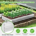 thumbnail image 3 of QISHENSHUI Raised Garden Bed, 8x4 x1 ft Galvanized Metal Planter Raised Bed for Vegetable Fruit Herb Flower, Outdoor Planter Box with Open-Ended Base for Patio Lawn, 3 of 10