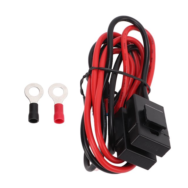 Mobile Power Cord, Insulation Transceiver Power Cable Plug And Play 33.5in Long Flexible Heat Resistant Heavy Duty With Fuse For FT-450 FT-991