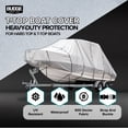 thumbnail image 2 of Budge Hard Top T-Top Boat Cover, 600 Denier UV & Water-Resistant Polyester, Fits Boats 22-24 ft with Beam up to 106", Gray, 2 of 7